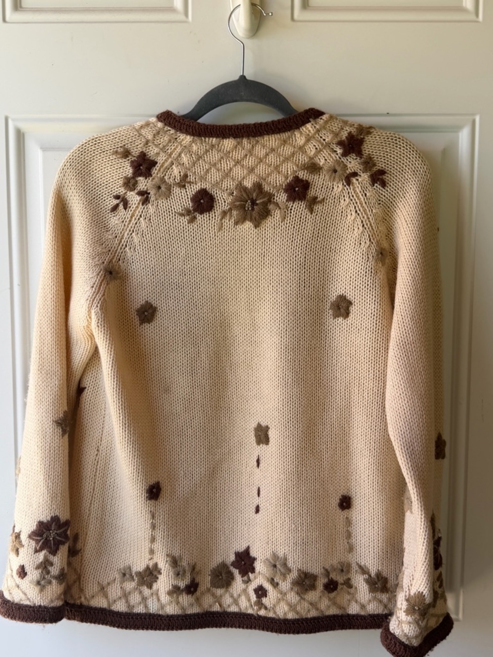 100% Virgin Wool Hand Loomed Cardigan Sz M - Picture 2 of 4